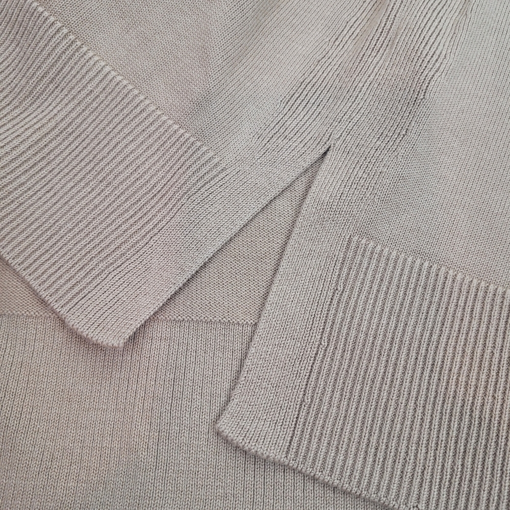 Talbot's girlfriend varsity tan cardigan white trim preppy normcore academia S - Picture 8 of 11